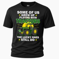 Grew Up Playing With Tractors Lucky Ones Still Do Cooling Performance Crew T-Shirt
