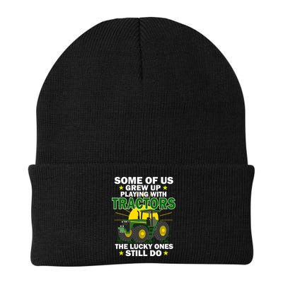 Grew Up Playing With Tractors Lucky Ones Still Do Beanie
