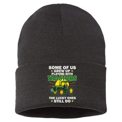 Grew Up Playing With Tractors Lucky Ones Still Do Sustainable Knit Beanie