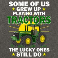 Grew Up Playing With Tractors Lucky Ones Still Do Cotton Canvas Backpack