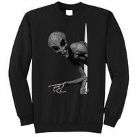 Grey Alien Peaking  Area 51 UFO Abduction Sweatshirt