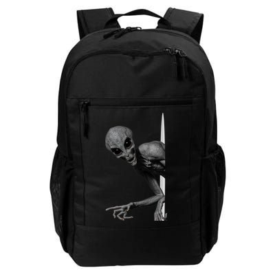 Grey Alien Peaking  Area 51 UFO Abduction Daily Commute Backpack