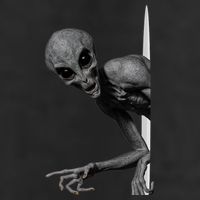 Grey Alien Peaking  Area 51 UFO Abduction Adult Drive Performance Visor