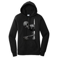 Grey Alien Peaking  Area 51 UFO Abduction Women's Pullover Hoodie