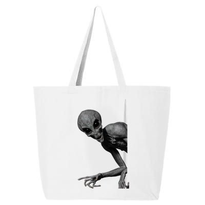 Grey Alien Peaking  Area 51 UFO Abduction 25L Jumbo Tote