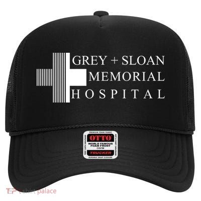 Grey And Sloan Hospital Memorial High Crown Mesh Back Trucker Hat