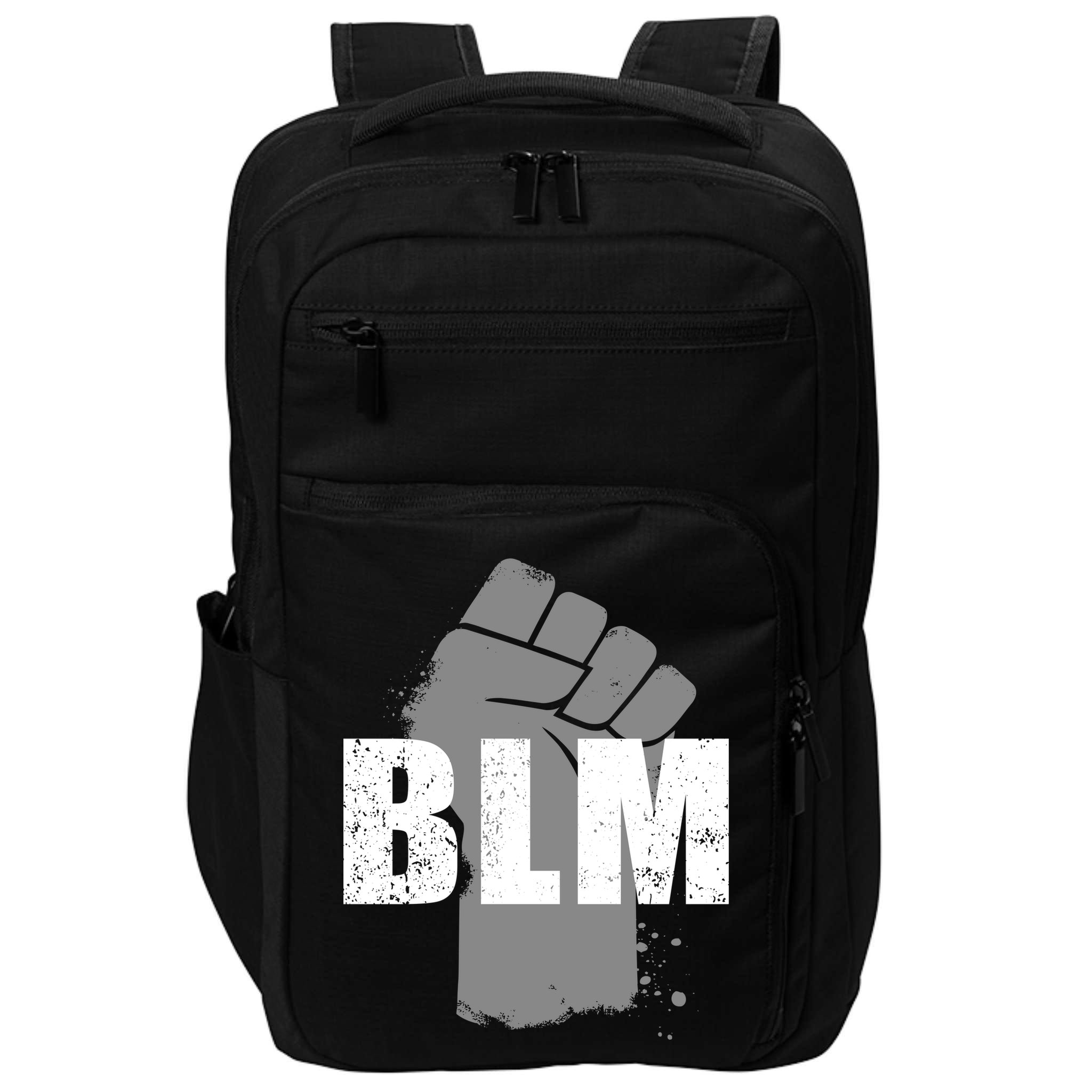 Grey BLM Fist Black Lives Matter Impact Tech Backpack