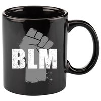 Grey BLM Fist Black Lives Matter 11oz C Handle Ceramic Mug