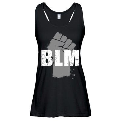 Grey BLM Fist Black Lives Matter Ladies Essential Flowy Tank