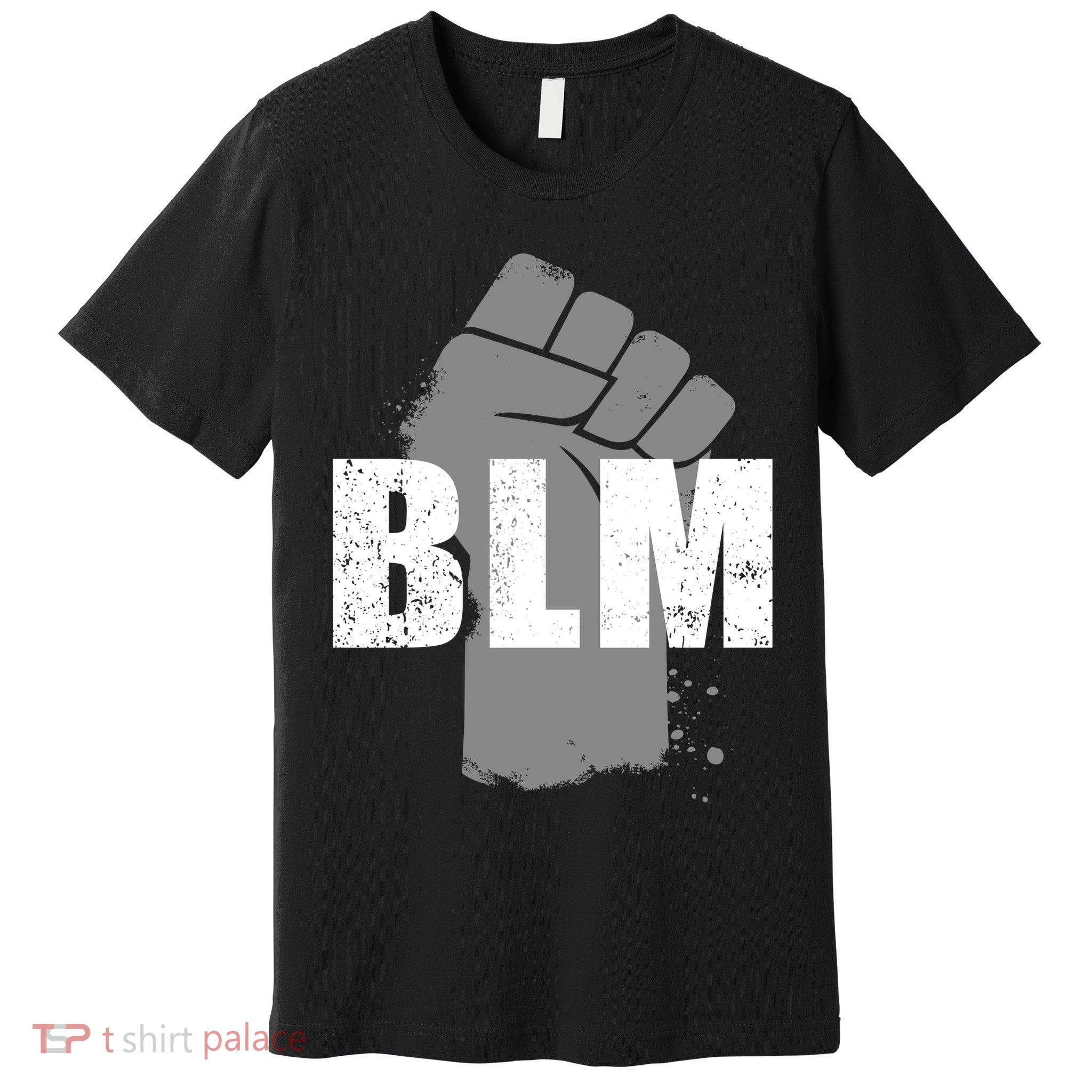 Grey BLM Fist Black Lives Matter Premium T-Shirt