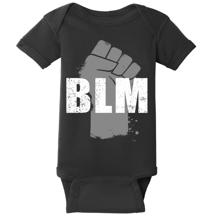 Grey BLM Fist Black Lives Matter Baby Bodysuit