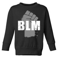 Grey BLM Fist Black Lives Matter Toddler Sweatshirt