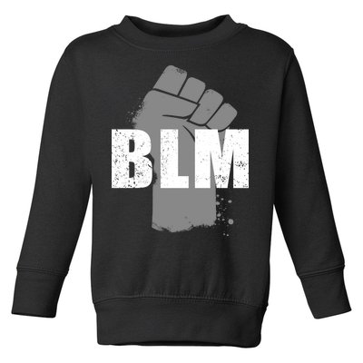 Grey BLM Fist Black Lives Matter Toddler Sweatshirt