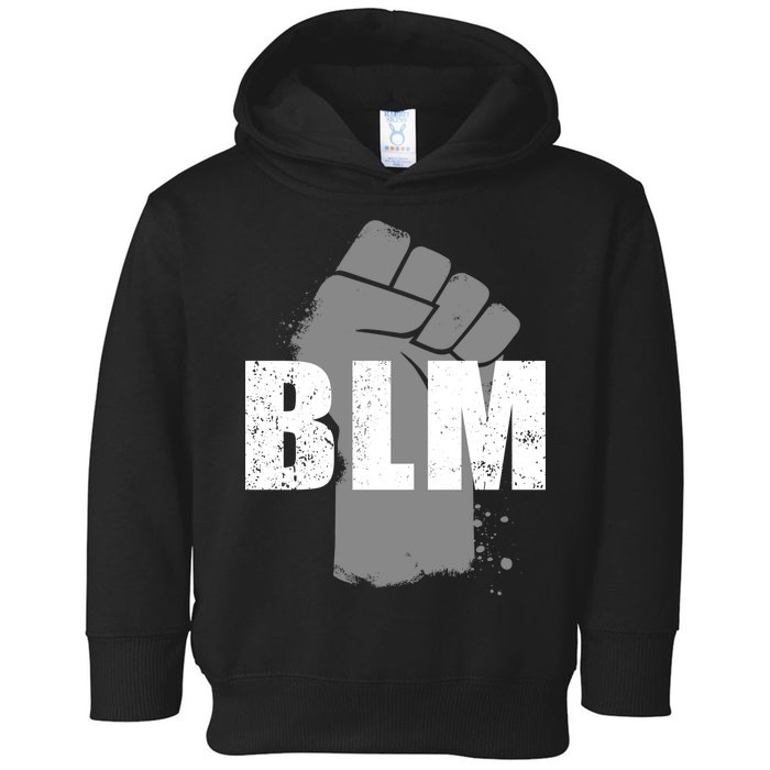 Grey BLM Fist Black Lives Matter Toddler Hoodie