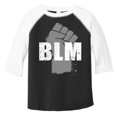 Grey BLM Fist Black Lives Matter Toddler Fine Jersey T-Shirt