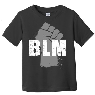 Grey BLM Fist Black Lives Matter Toddler T-Shirt