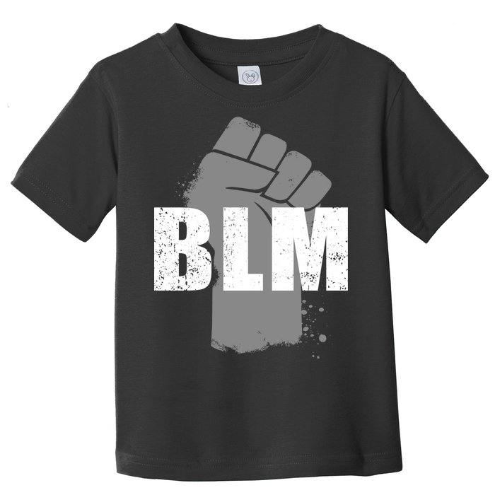 Grey BLM Fist Black Lives Matter Toddler T-Shirt