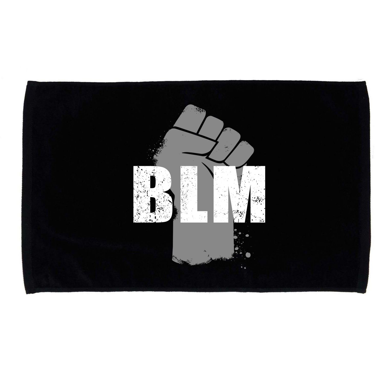 Grey BLM Fist Black Lives Matter Microfiber Hand Towel