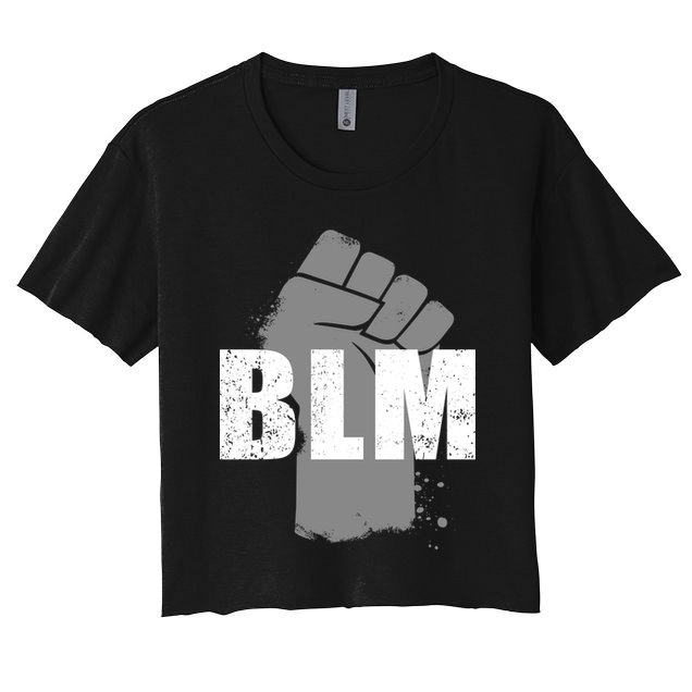 Grey BLM Fist Black Lives Matter Crop Top