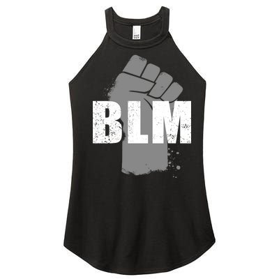 Grey BLM Fist Black Lives Matter Women’s Perfect Tri Rocker Tank