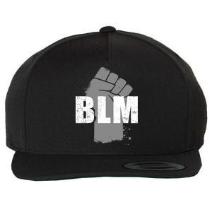 Grey BLM Fist Black Lives Matter Wool Snapback Cap