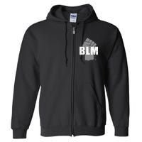 Grey BLM Fist Black Lives Matter Full Zip Hoodie