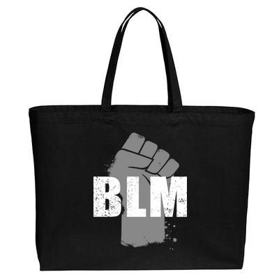 Grey BLM Fist Black Lives Matter Cotton Canvas Jumbo Tote