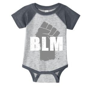 Grey BLM Fist Black Lives Matter Infant Baby Jersey Bodysuit