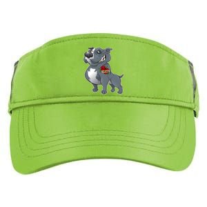 Grey Pitbull I Love Mom Adult Drive Performance Visor