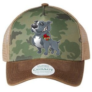 Grey Pitbull I Love Mom Legacy Tie Dye Trucker Hat