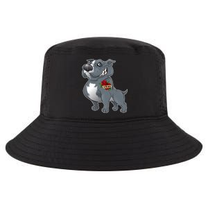 Grey Pitbull I Love Mom Cool Comfort Performance Bucket Hat