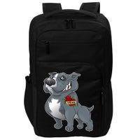 Grey Pitbull I Love Mom Impact Tech Backpack