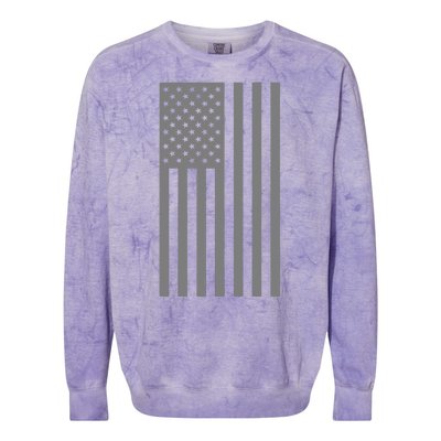 Grey Style America Flag Colorblast Crewneck Sweatshirt