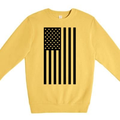 Grey Style America Flag Premium Crewneck Sweatshirt