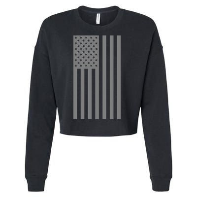 Grey Style America Flag Cropped Pullover Crew