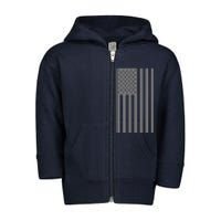 Grey Style America Flag Toddler Zip Fleece Hoodie