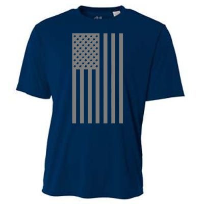 Grey Style America Flag Cooling Performance Crew T-Shirt