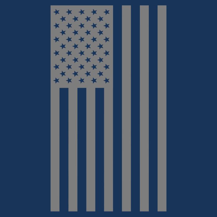 Grey Style America Flag Cooling Performance Crew T-Shirt