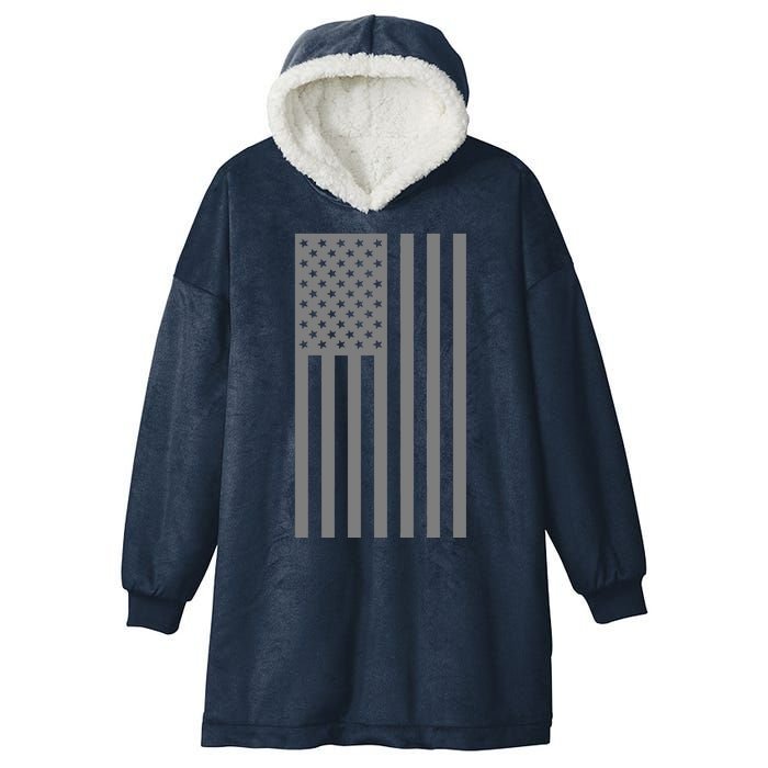 Grey Style America Flag Hooded Wearable Blanket