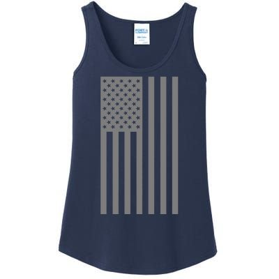 Grey Style America Flag Ladies Essential Tank