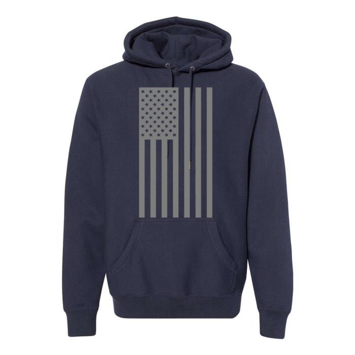 Grey Style America Flag Premium Hoodie