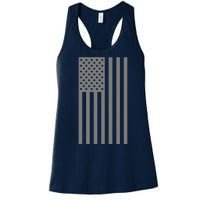 Grey Style America Flag Women's Racerback Tank