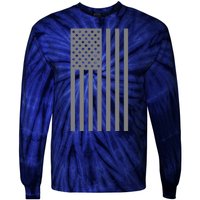 Grey Style America Flag Tie-Dye Long Sleeve Shirt