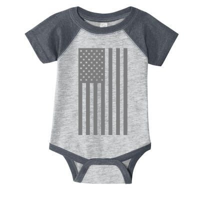 Grey Style America Flag Infant Baby Jersey Bodysuit