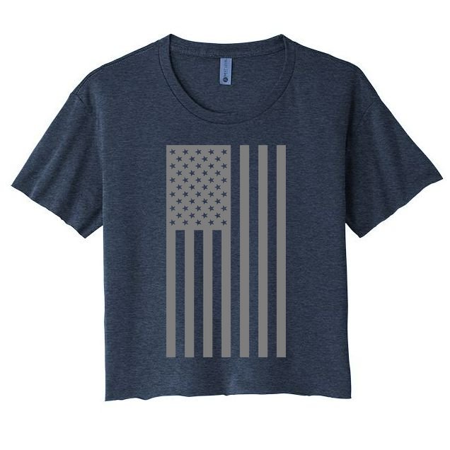 Grey Style America Flag Crop Top