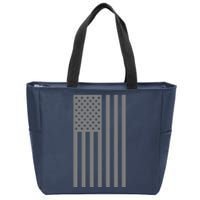 Grey Style America Flag Zip Tote Bag