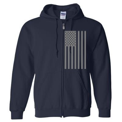 Grey Style America Flag Full Zip Hoodie