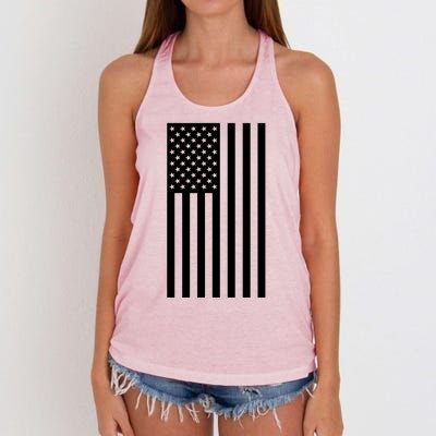 Grey Style America Flag Women's Knotted Racerback Tank