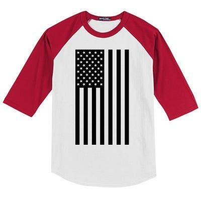 Grey Style America Flag Kids Colorblock Raglan Jersey