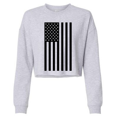 Grey Style America Flag Cropped Pullover Crew